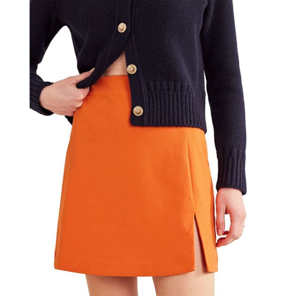 Boden Side Split Jersey Mini Skirt